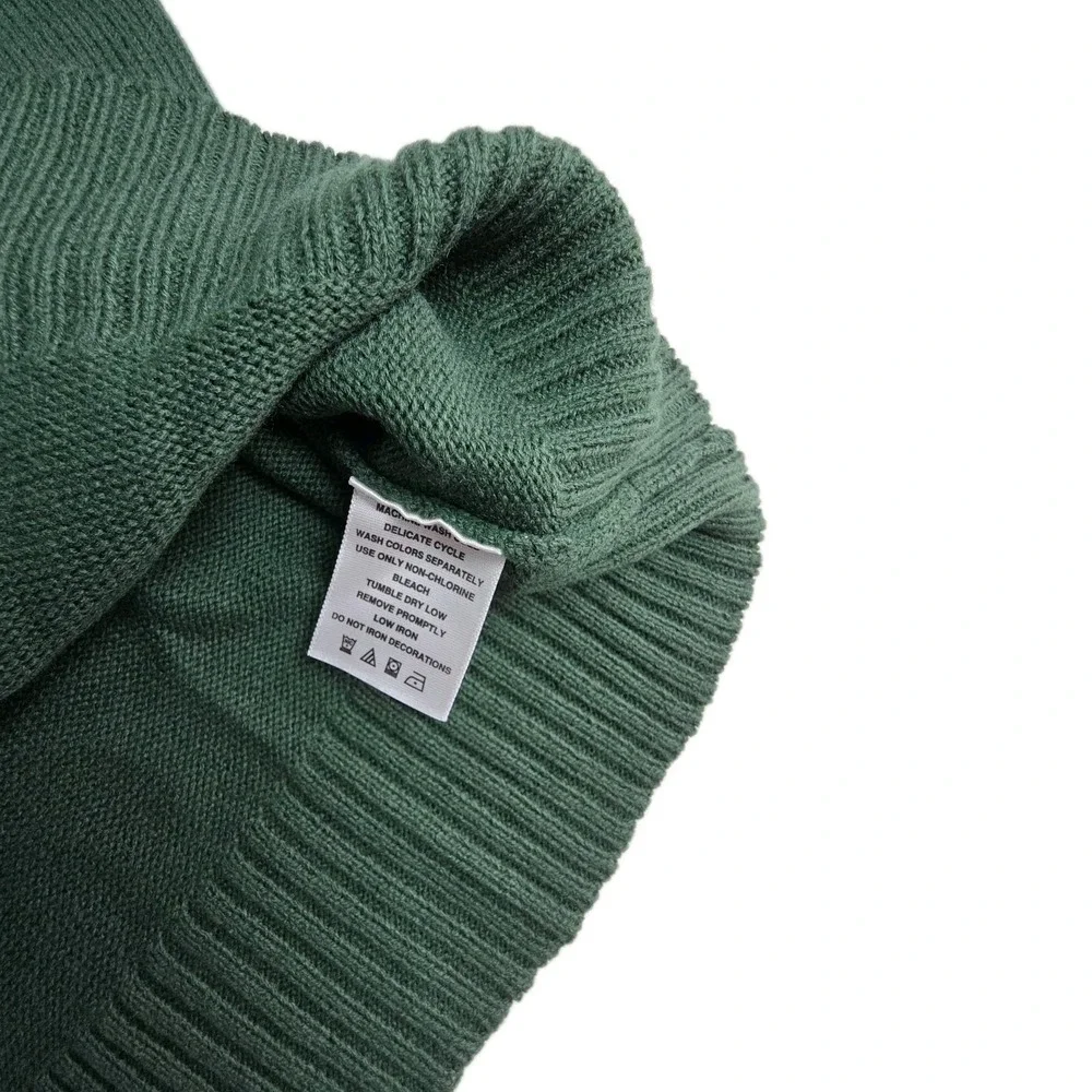 Boulder Creek Trading Company Men's Big 2XL CARDIGAN SWEATER SUEDE ACCENTS GREEN